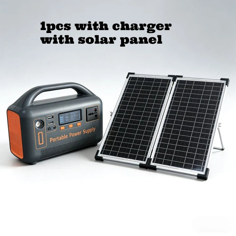 Portable Power Station 400W 192Wh LiFePO4 Solar Generator with Optional Solar Panel AC Outlet USB for Camping RV Emergency Backup