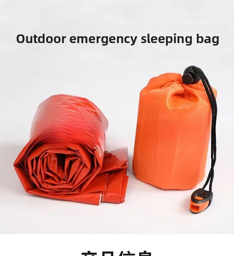 Emergency Sleeping Bag Survival Thermal Blanket Waterproof Insulation Sleeping Sack for Camping Hiking Outdoor Hypothermia Protection