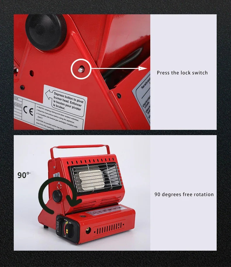 Portable Gas Camping Stove Cassette Burner Outdoor Picnic BBQ Stove Compact Butane Cooker for Camping Fishing Travel
