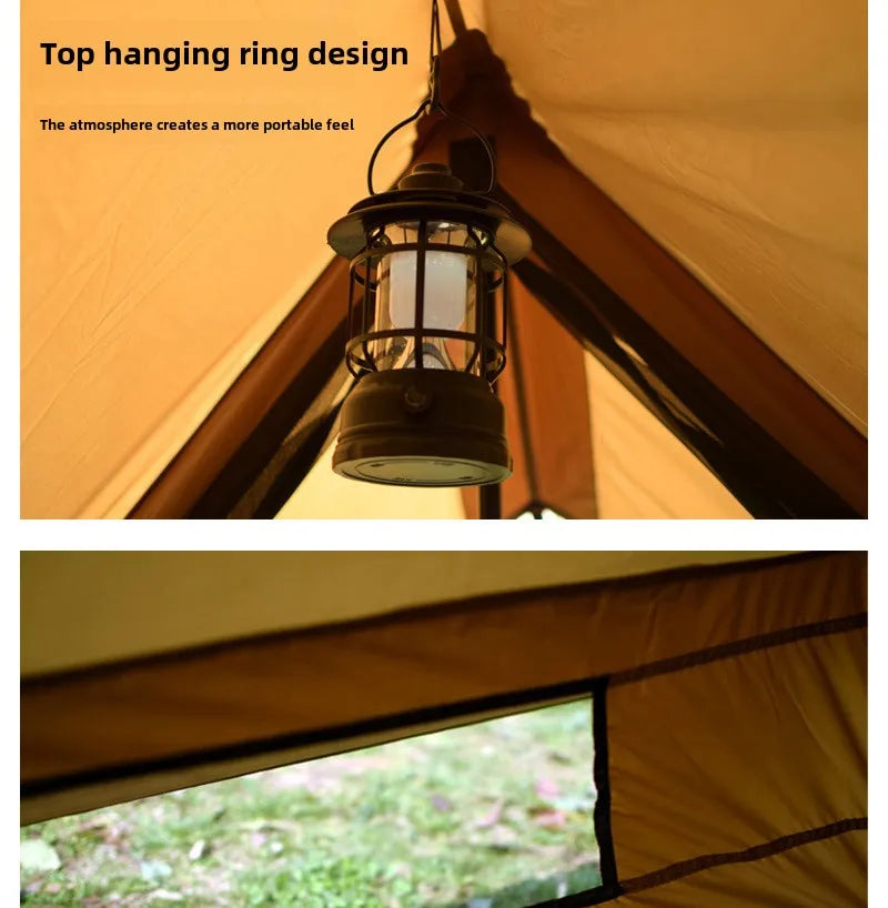2-Person Camping Tent Lightweight Waterproof Outdoor Beach Cabin Tent with Vent Portable Shelter