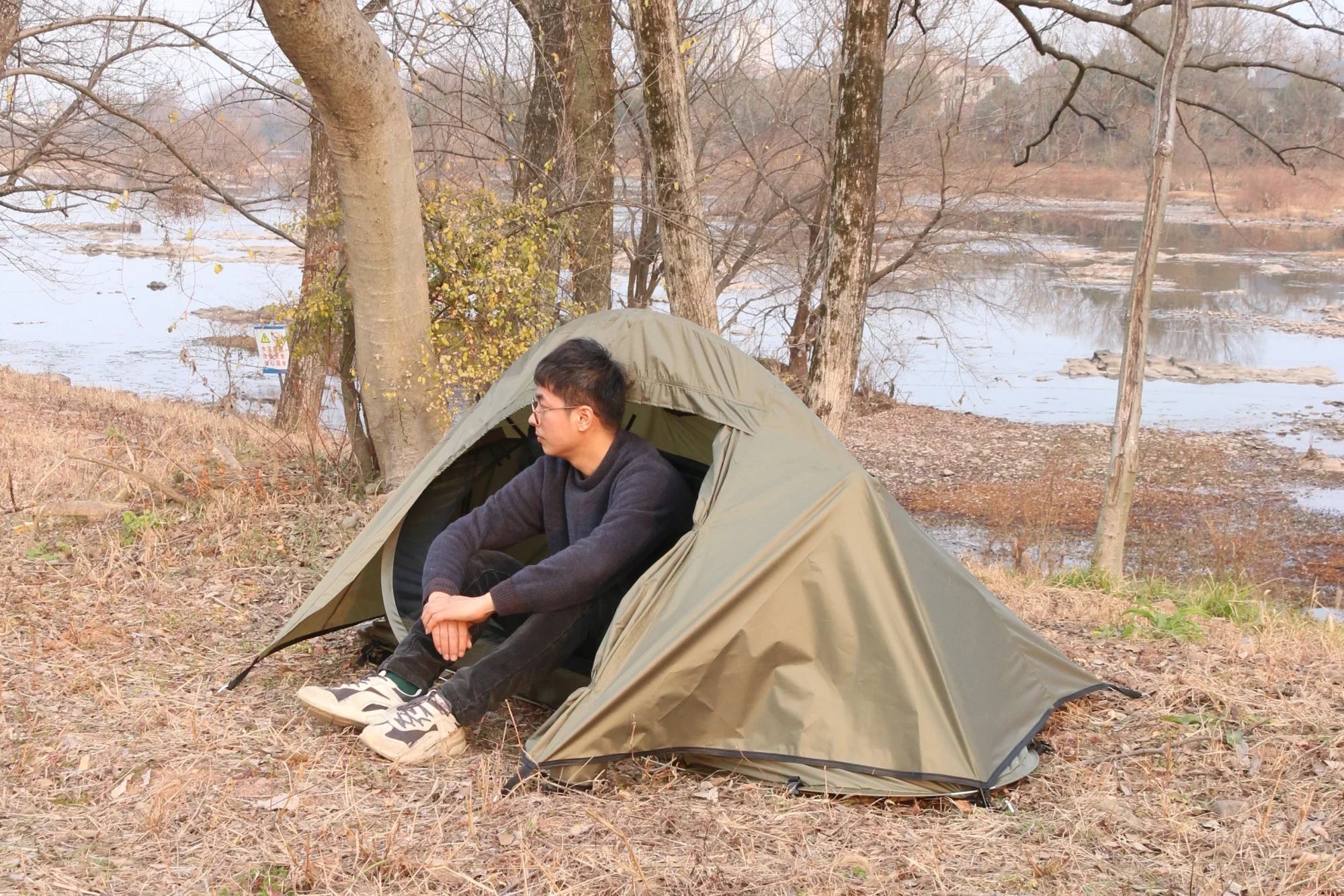 Tent Folding Bed Sunshade Tourism Outdoor Camping Hiking Mountaineering Outdoor Camping Single Tactical Tent Rainproof Boat