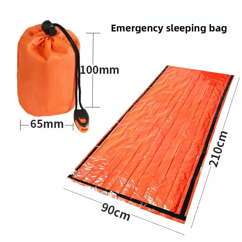 Emergency Sleeping Bag Survival Thermal Blanket Waterproof Insulation Sleeping Sack for Camping Hiking Outdoor Hypothermia Protection