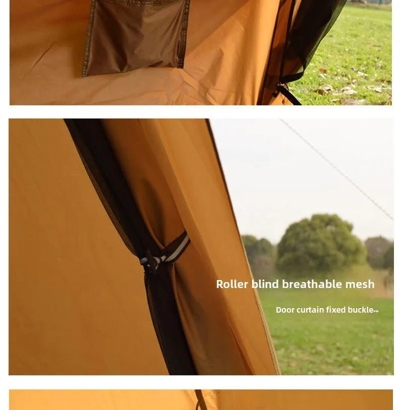 2-Person Camping Tent Lightweight Waterproof Outdoor Beach Cabin Tent with Vent Portable Shelter