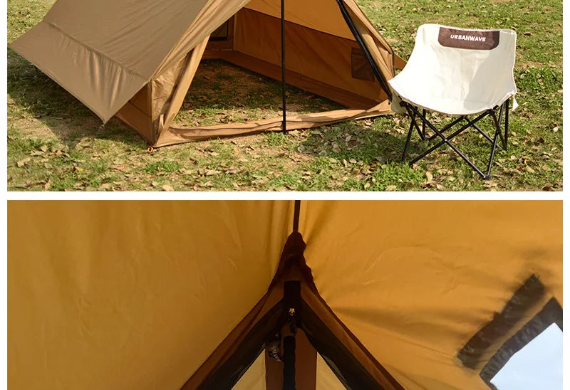 2-Person Camping Tent Lightweight Waterproof Outdoor Beach Cabin Tent with Vent Portable Shelter