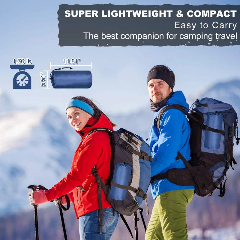 Camping Air Mattress Ultralight Inflatable Sleeping Pad with Built-in Pump Portable Outdoor Mattress with Pillow for Hiking Camping Travel