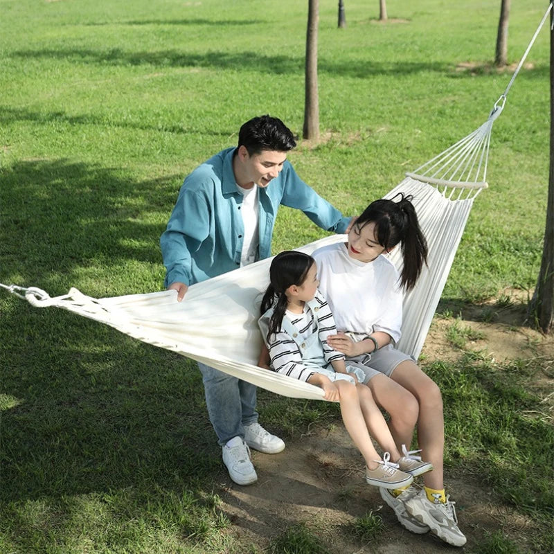 Portable Camping Hammock Outdoor Swing Anti-Tip Travel Hanging Bed Lightweight Nylon Hammock for Camping Hiking Garden
