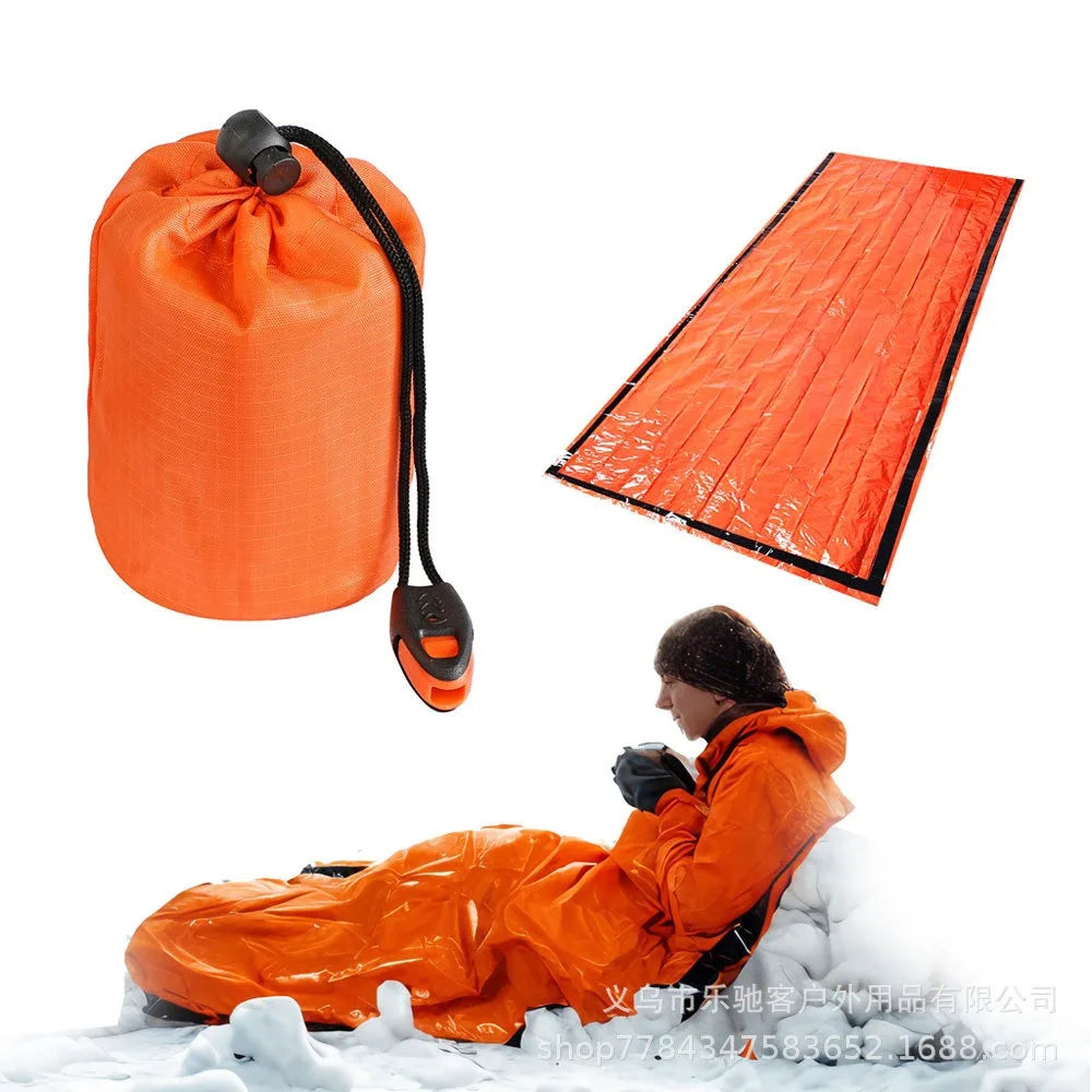 Emergency Sleeping Bag Survival Thermal Blanket Waterproof Insulation Sleeping Sack for Camping Hiking Outdoor Hypothermia Protection