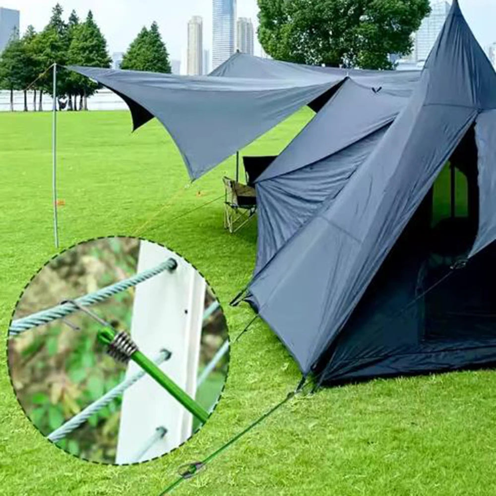 10Pcs Outdoor Tent Fixing Ropes, Hiking and Camping Tent Fixing Hooks, Compact and Lightweight, Easy to Carry and Store, Can Fix Tents and Hang Items S004210