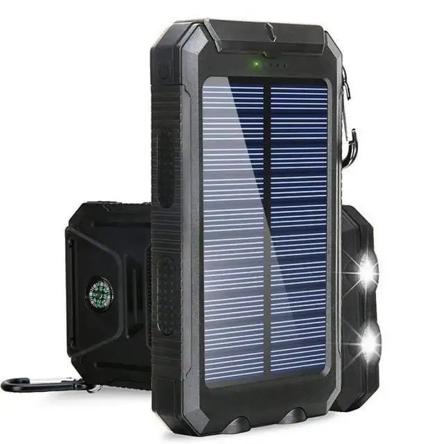 Solar Power Bank 80000mAh Portable Charger USB Fast Charging with LED Light for iPhone Samsung Android Outdoor