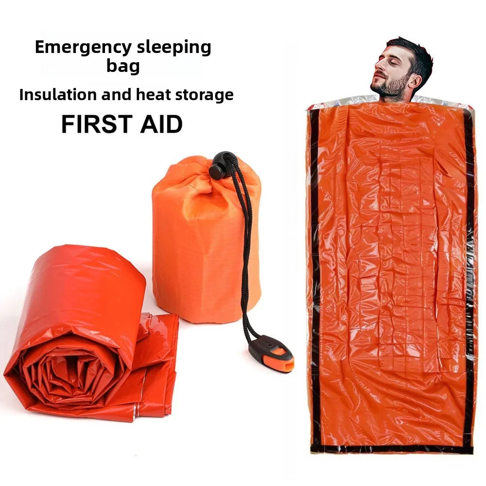 Emergency Sleeping Bag Survival Thermal Blanket Waterproof Insulation Sleeping Sack for Camping Hiking Outdoor Hypothermia Protection
