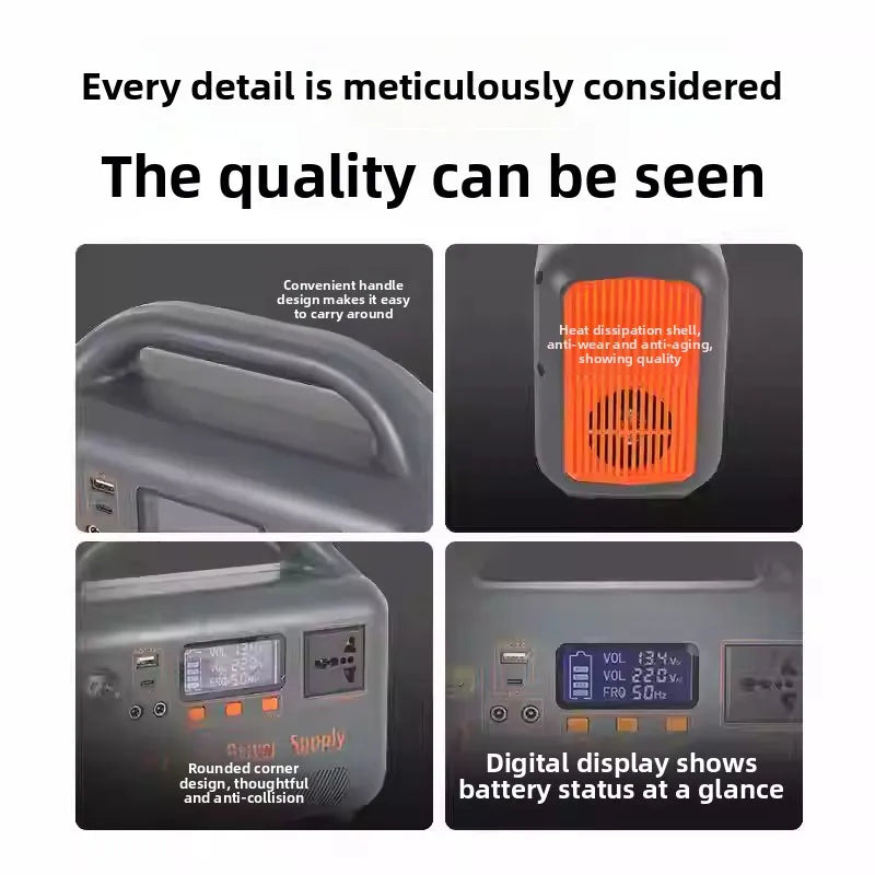 400W Portable Power Station 192Wh Solar Generator LiFePO4 Battery with AC Outlet USB for Camping RV Emergency Backup