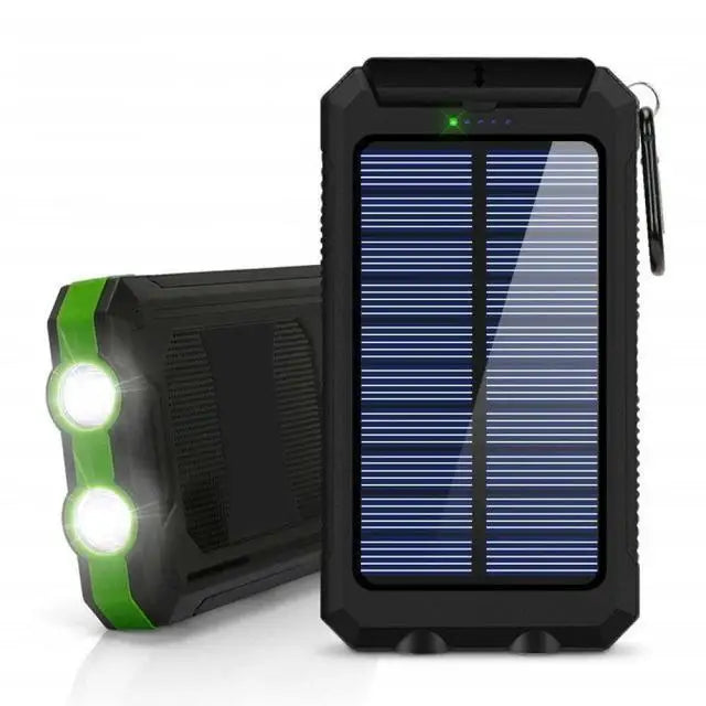 Solar Power Bank 80000mAh Portable Charger USB Fast Charging with LED Light for iPhone Samsung Android Outdoor