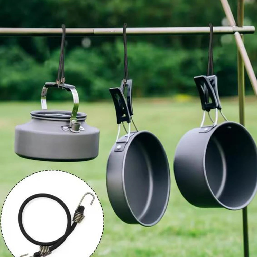 10Pcs Outdoor Tent Fixing Ropes, Hiking and Camping Tent Fixing Hooks, Compact and Lightweight, Easy to Carry and Store, Can Fix Tents and Hang Items S004210