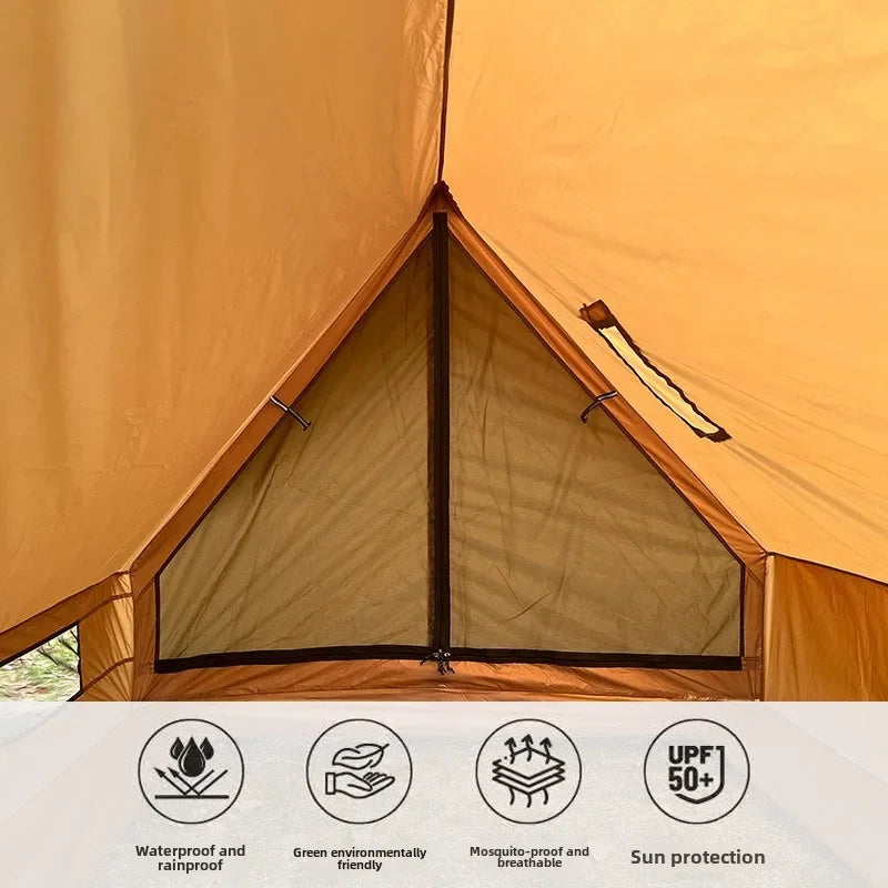 2-Person Camping Tent Lightweight Waterproof Outdoor Beach Cabin Tent with Vent Portable Shelter