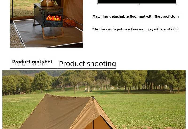 2-Person Camping Tent Lightweight Waterproof Outdoor Beach Cabin Tent with Vent Portable Shelter