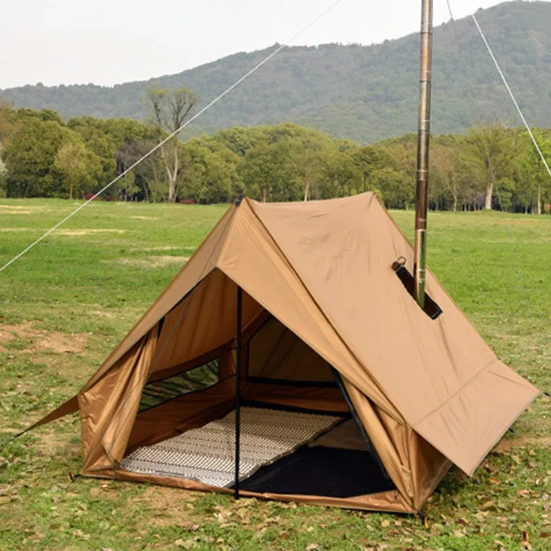 2-Person Camping Tent Lightweight Waterproof Outdoor Beach Cabin Tent with Vent Portable Shelter
