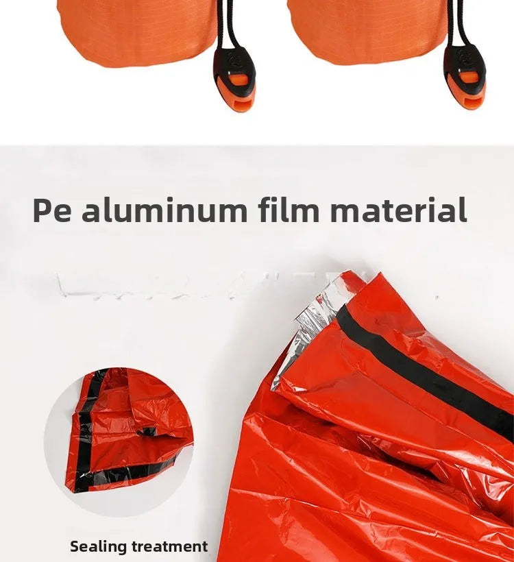Emergency Sleeping Bag Survival Thermal Blanket Waterproof Insulation Sleeping Sack for Camping Hiking Outdoor Hypothermia Protection