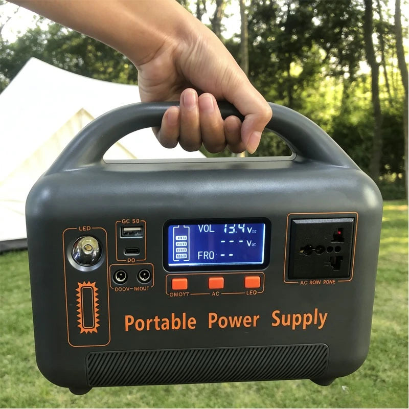 Portable Power Station 400W 192Wh LiFePO4 Solar Generator with Optional Solar Panel AC Outlet USB for Camping RV Emergency Backup