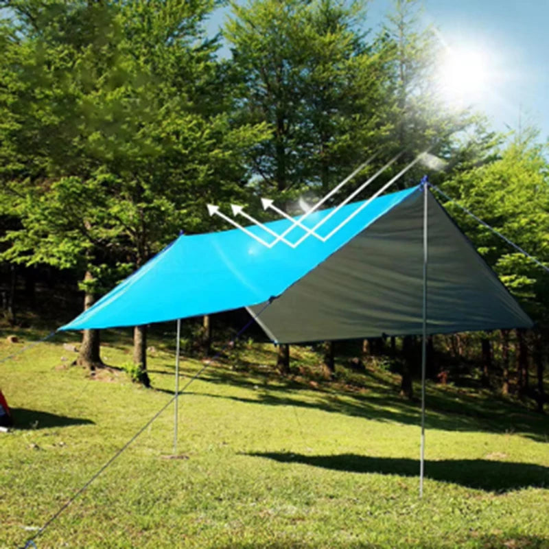 Tent Tarp Rain Sun Shade Hammocks Shelter Camping Survival Sun Shelter Picnic Awning Cover Waterproof Out Hiking Accessories