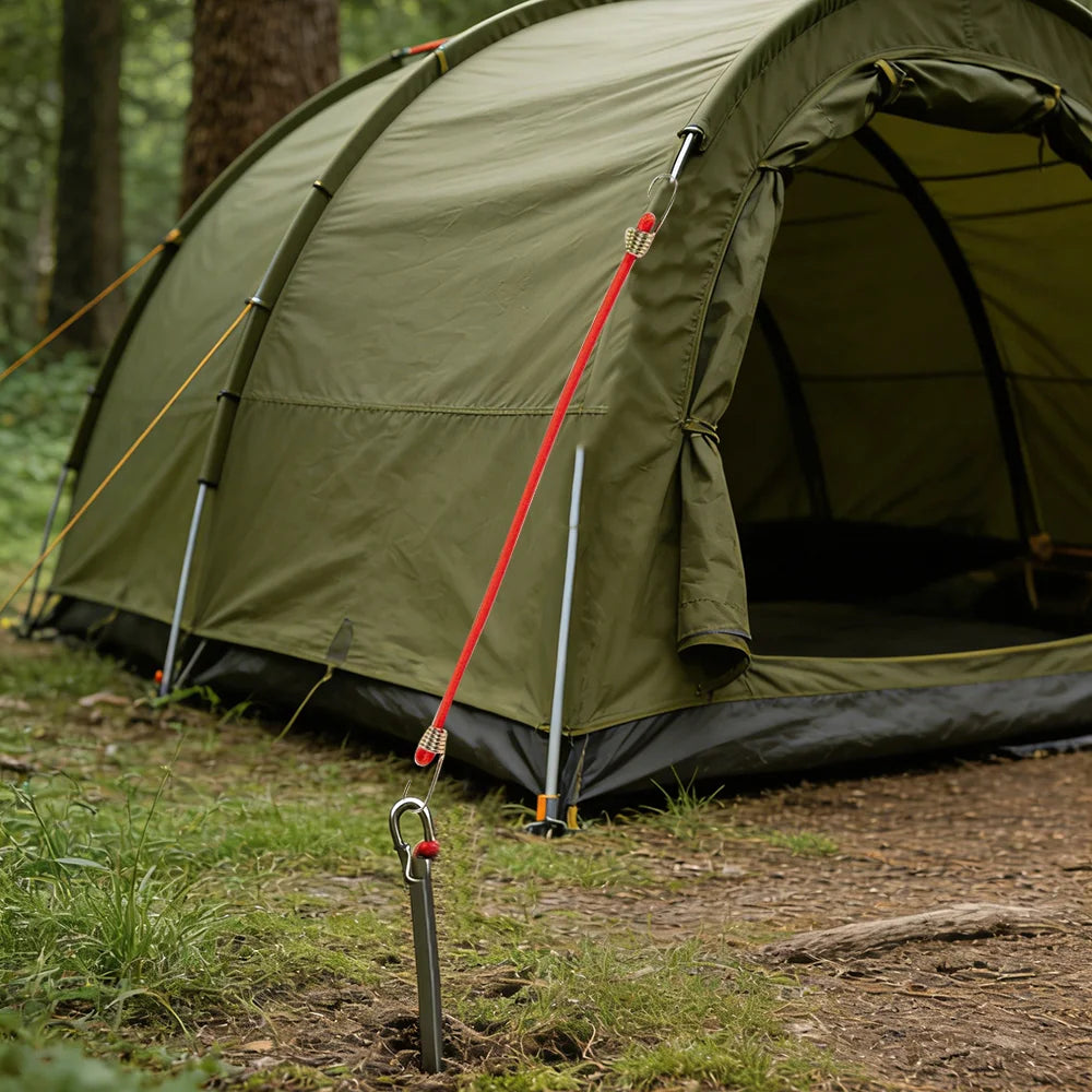 10Pcs Outdoor Tent Fixing Ropes, Hiking and Camping Tent Fixing Hooks, Compact and Lightweight, Easy to Carry and Store, Can Fix Tents and Hang Items S004210