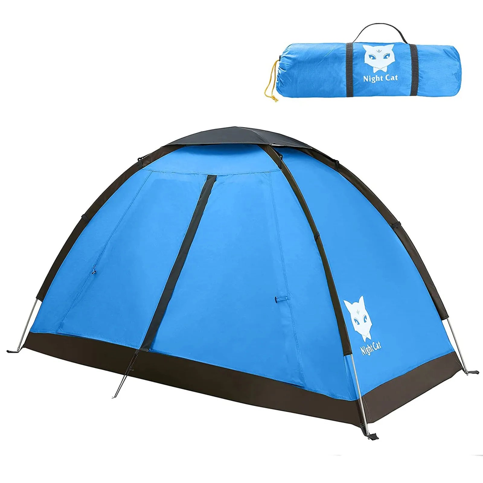 Night Cat Tent for 1 to 2 Persons, Lightweight Waterproof Camping Hiking Backpack Tent