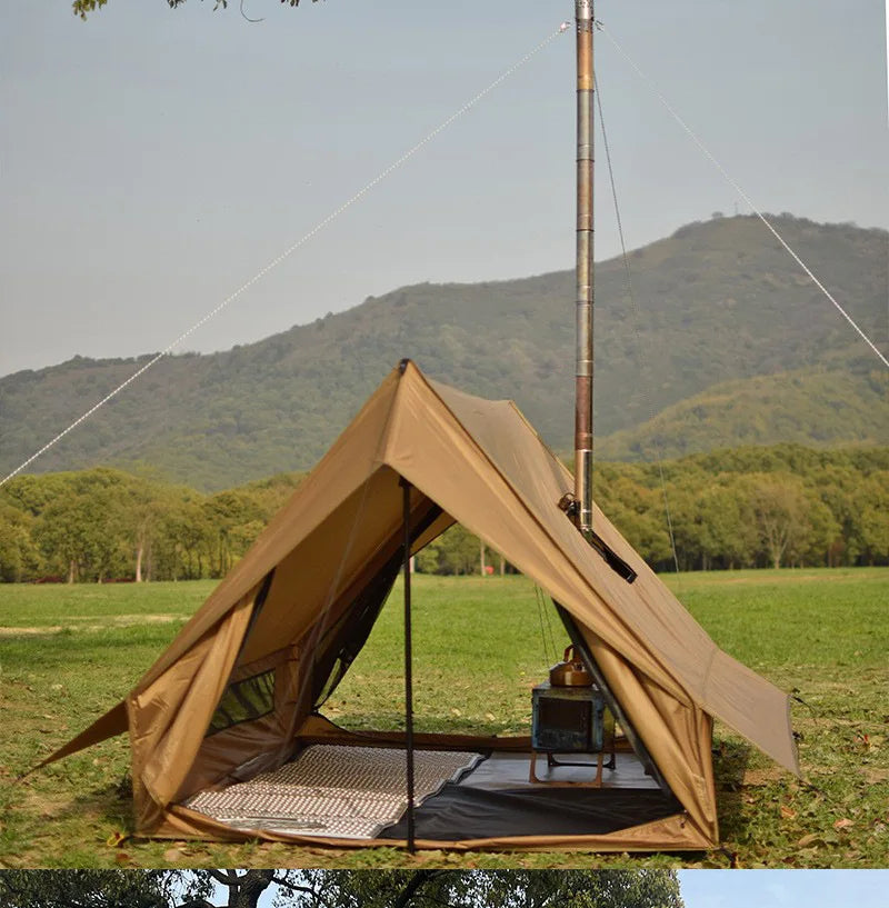 2-Person Camping Tent Lightweight Waterproof Outdoor Beach Cabin Tent with Vent Portable Shelter