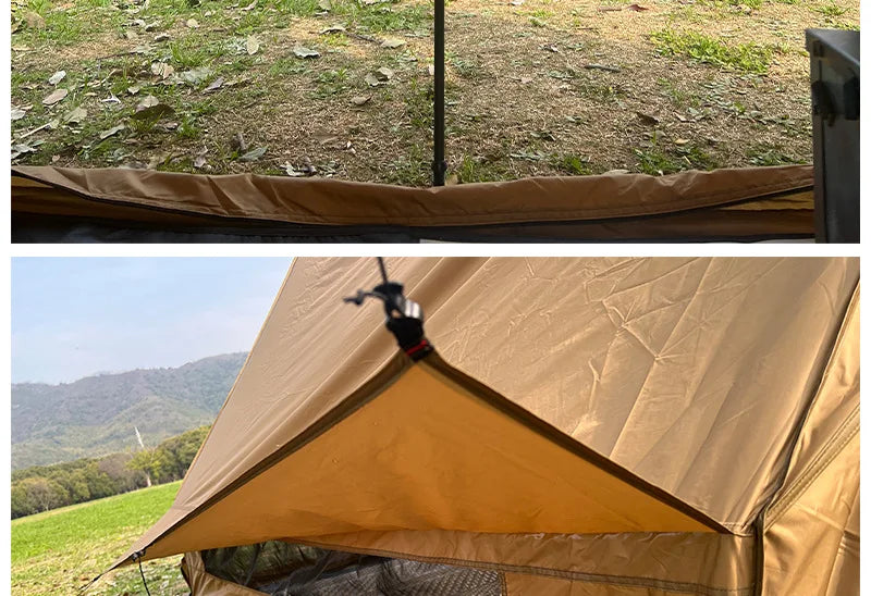 2-Person Camping Tent Lightweight Waterproof Outdoor Beach Cabin Tent with Vent Portable Shelter