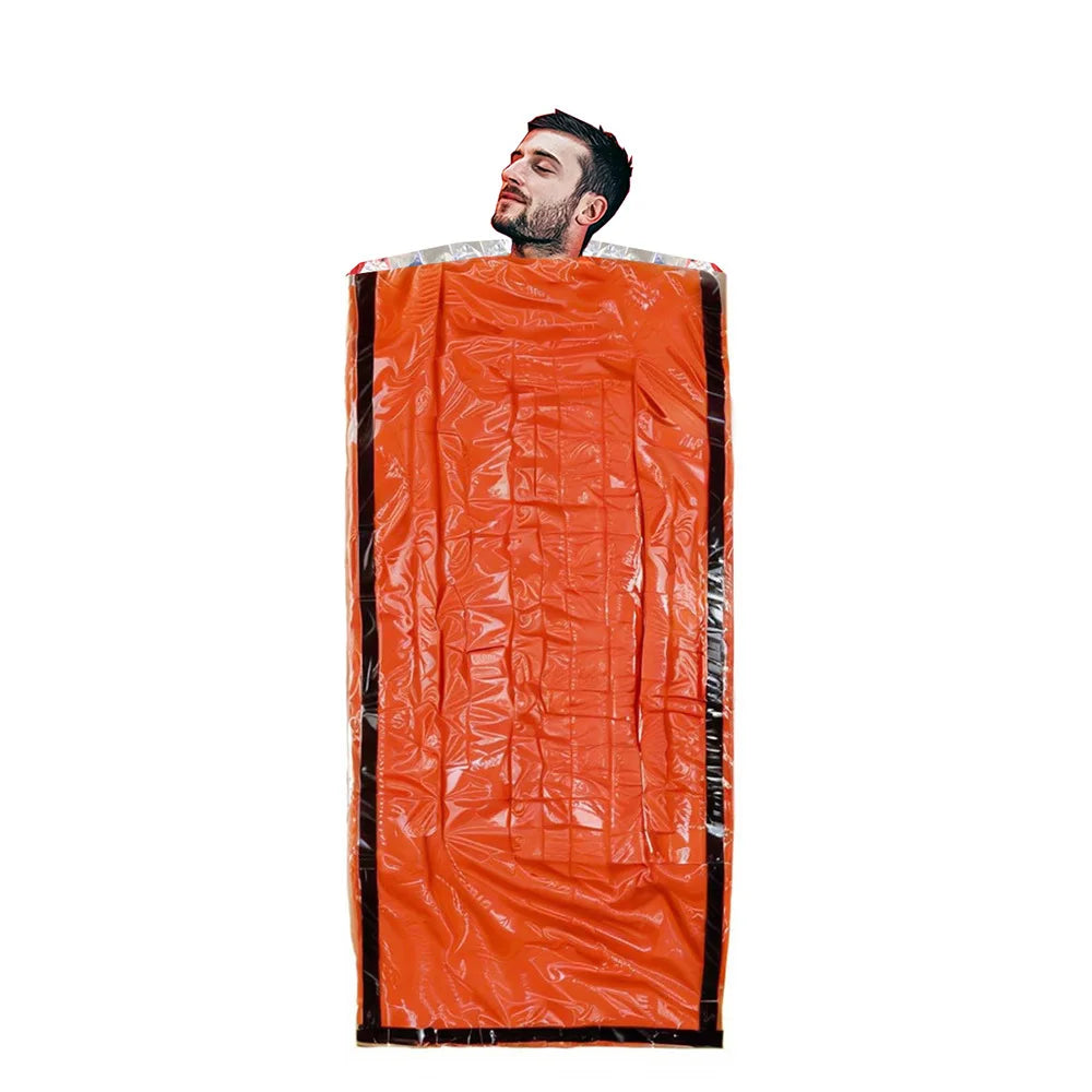 Emergency Sleeping Bag Survival Thermal Blanket Waterproof Insulation Sleeping Sack for Camping Hiking Outdoor Hypothermia Protection