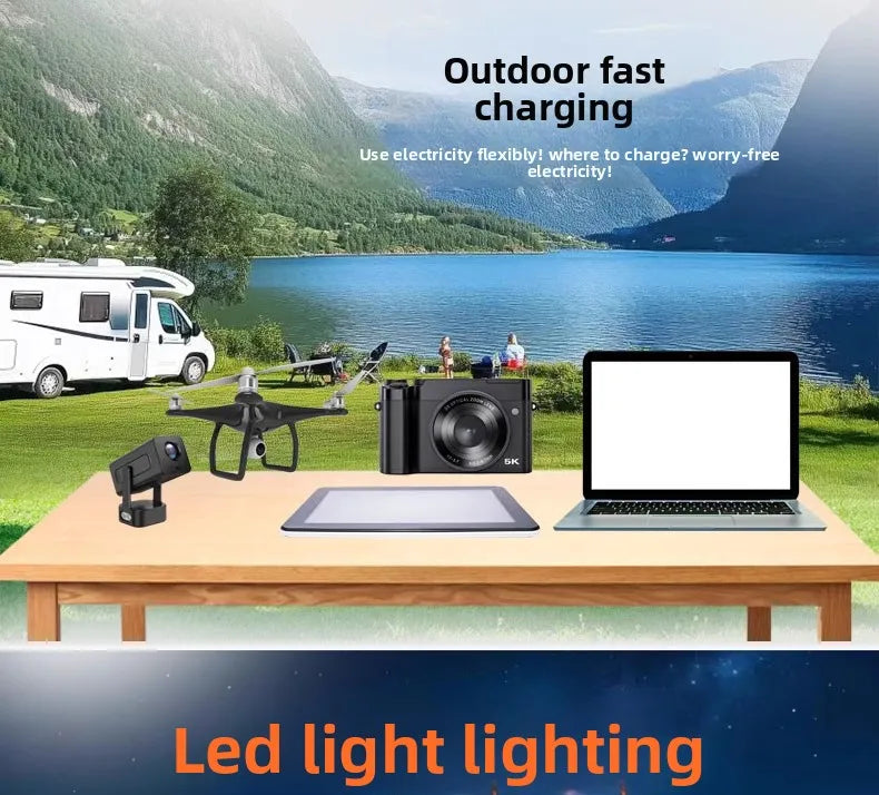 400W Portable Power Station 192Wh Solar Generator LiFePO4 Battery with AC Outlet USB for Camping RV Emergency Backup