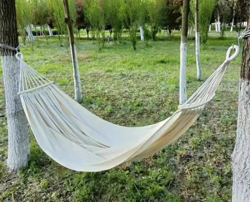 Portable Camping Hammock Outdoor Swing Anti-Tip Travel Hanging Bed Lightweight Nylon Hammock for Camping Hiking Garden