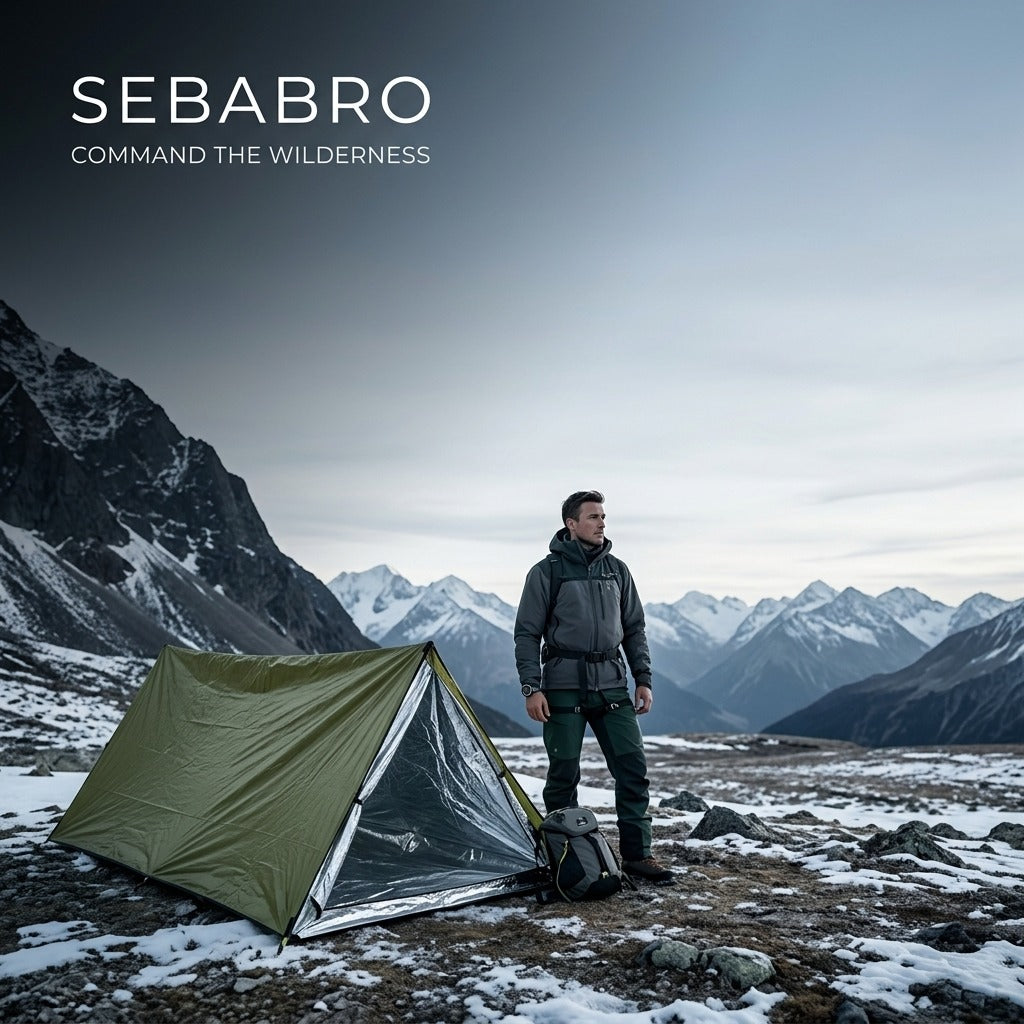 Outdoor Emergency Survival Kit 3-Piece Set Tent Raincoat Sleeping Bag Waterproof Camping Travel Insulation Gear