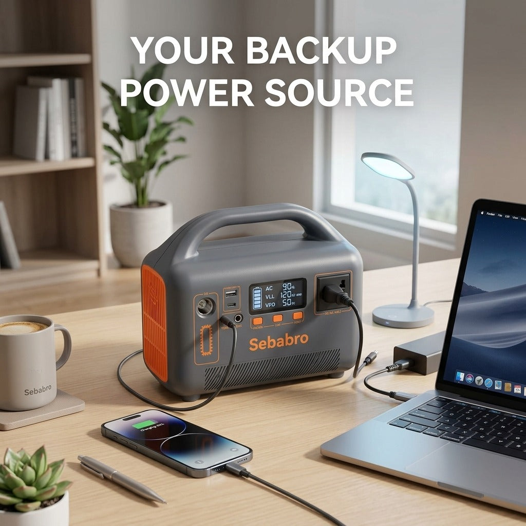 400W Portable Power Station 192Wh Solar Generator LiFePO4 Battery with AC Outlet USB for Camping RV Emergency Backup