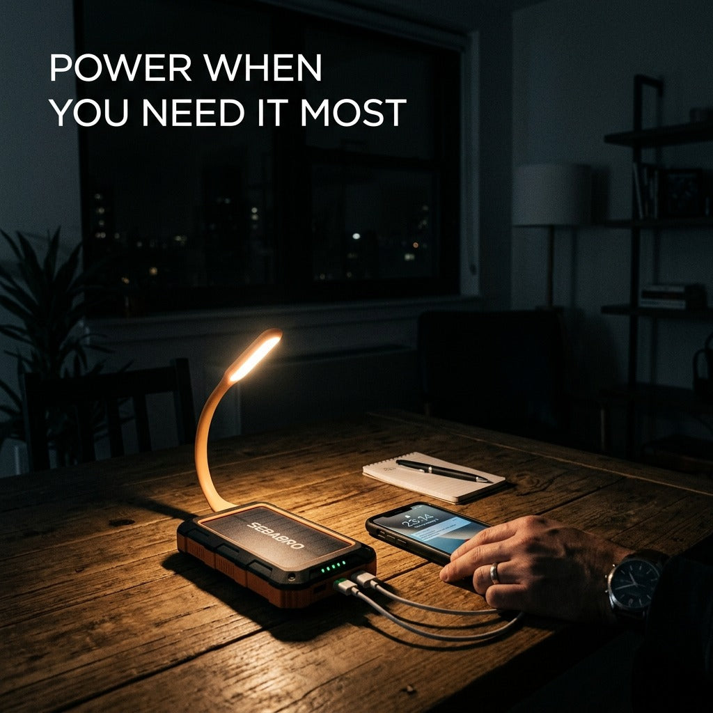 Solar Power Bank 80000mAh Portable Charger USB Fast Charging with LED Light for iPhone Samsung Android Outdoor