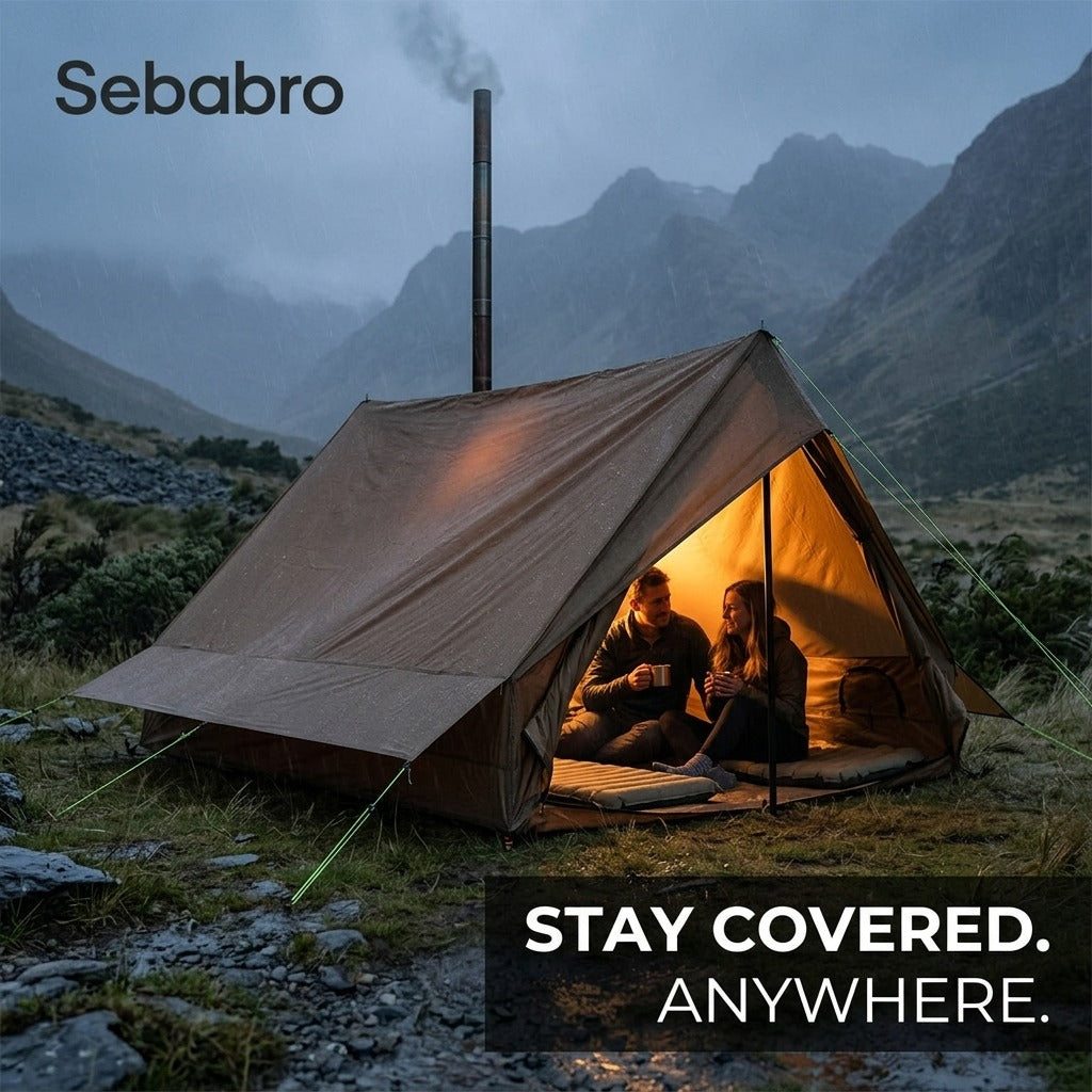 2-Person Camping Tent Lightweight Waterproof Outdoor Beach Cabin Tent with Vent Portable Shelter